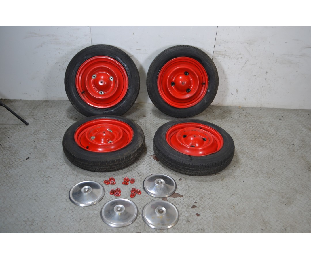 Treno completo cerchi e gomme Citroen Dyane Dal 1967 al 1984 Misura 135 R15  1678356364788