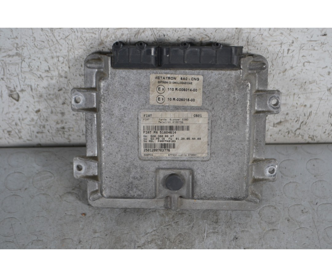 Centralina ECU Fiat Panda Bipower Dal 2003 al 2012  Cod 51804614  1687271581460