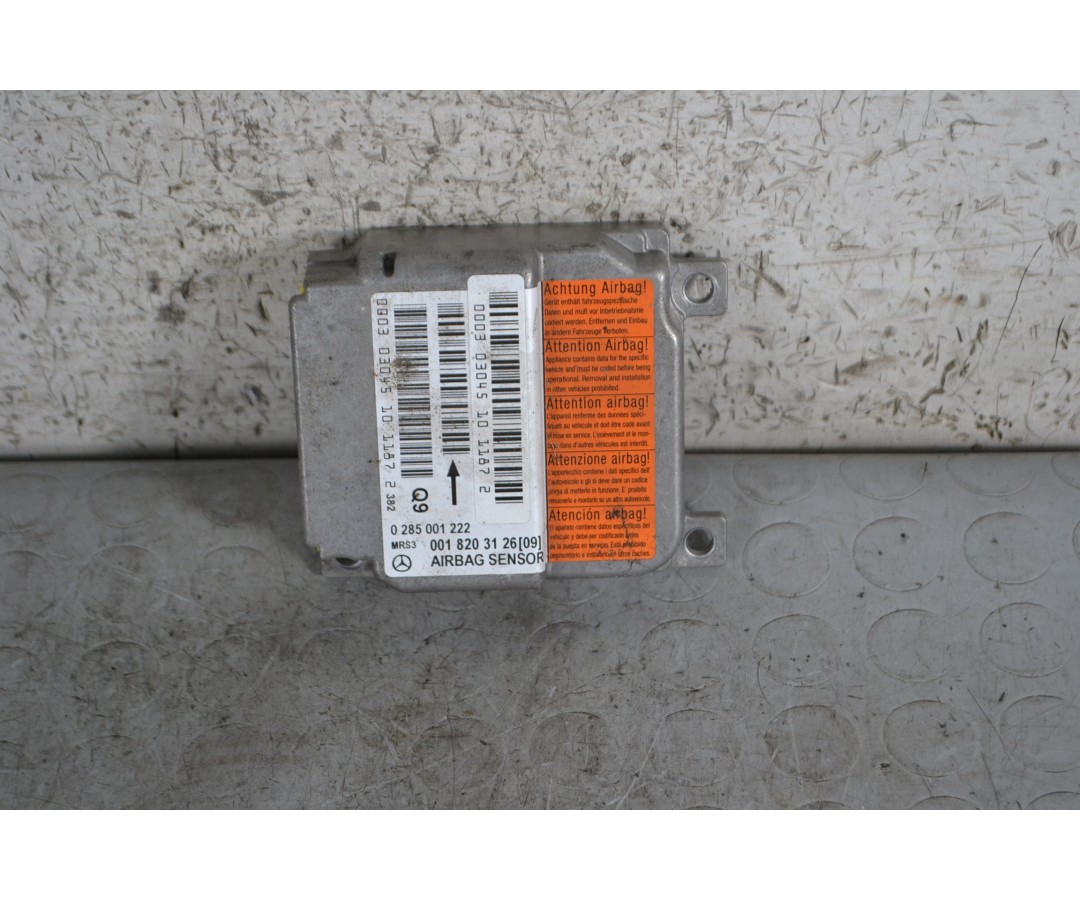Centralina airbag Mercedes Classe A W168 Dal 1997 al 2004 Cod 0285001222  1687429090004