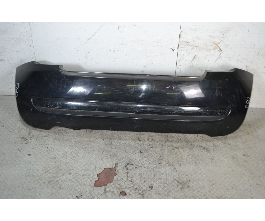 Paraurti Posteriore Fiat 500 dal 2007 al 2015 EVIDENTI GRAFFI E ATTACCO ROTTO  1694073321231