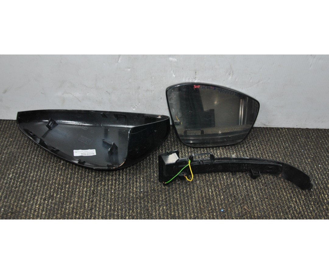 Ricambi specchio retrovisore Dx destro Peugeot 308 dal 2013 al 2021 cod 98088637XT  2411111168288