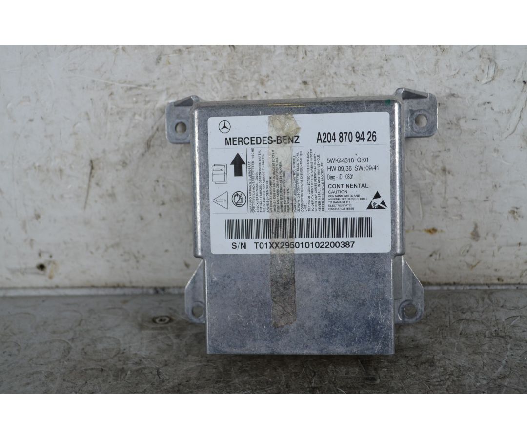 Centralina Airbag Mercedes Classe C W204 Dal 2007 al 2013 Cod A2048709426  1740402829609