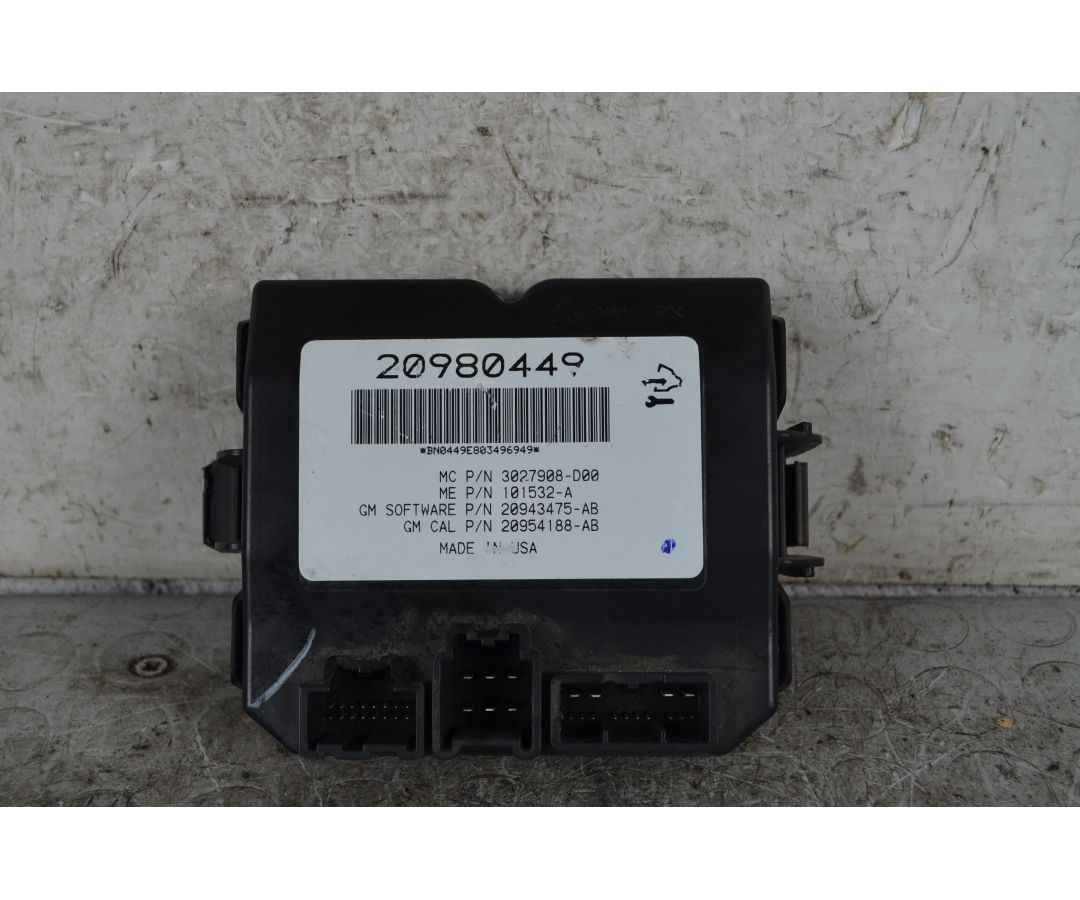 Centralina Portellone Bagagliaio Elettrico Opel Insignia A Dal 2008 al 2017 Cod 20980449  1741077232046