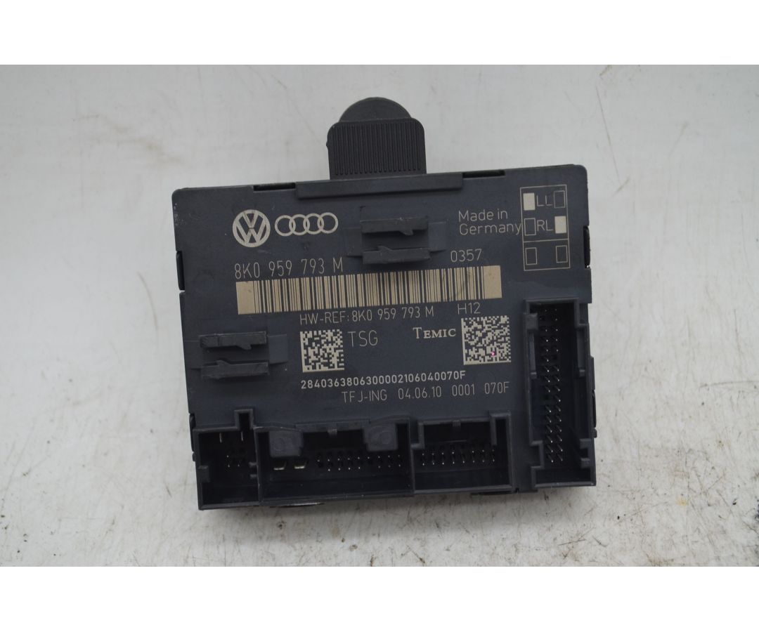 Centralina Alzacristalli Porta Anteriore SX Audi A4 B8 Dal 2007 al 2013  Cod 8K0959793M  1742374310239