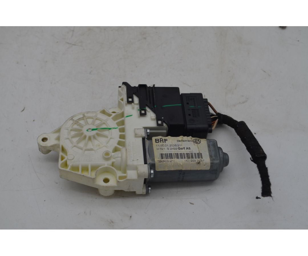 Motorino Alzavetro Posteriore SX Volkswagen Golf V Plus Dal 2005 al 2009 Cod 993419-210  1743775972569