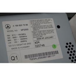 Autoradio Mercedes Classe A W169 Dal 2004 al 2012 Cod A1698207589  1744358300960