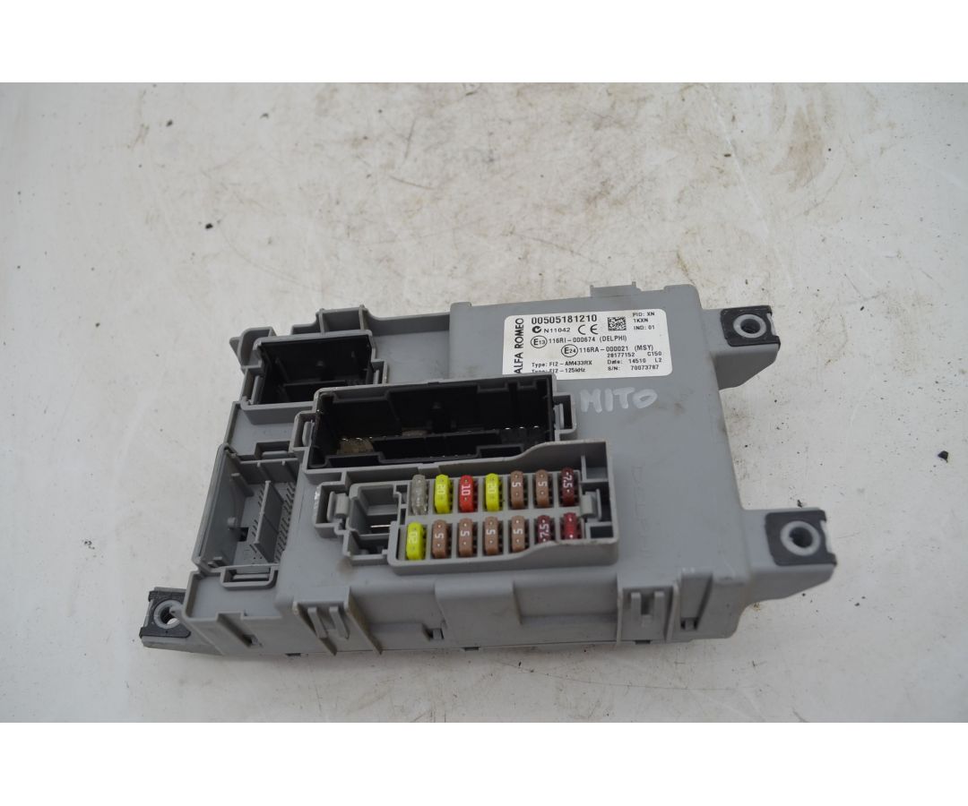 Body Computer Alfa Romeo Mito Dal 2008 al 2018 Cod 00505181210  1746611731405