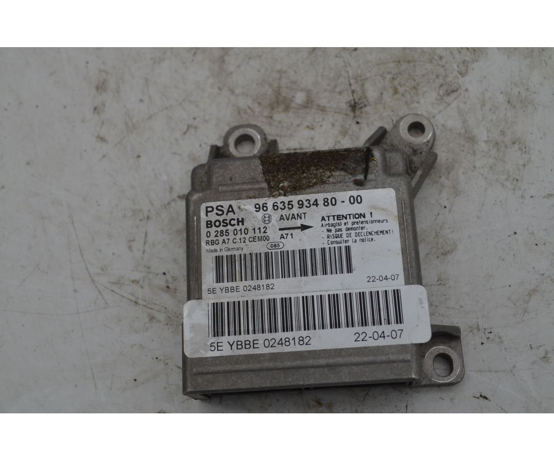 Centralina Airbag Peugeot 207 Dal 2006 al 2015 Cod 9663593480-00  1746785928632