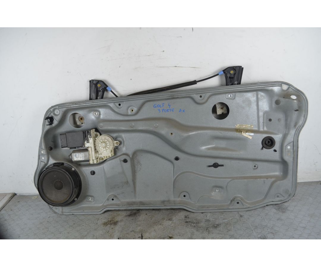 Motorino Alzacristalli Anteriore DX + Pannello Volkswagen Golf IV 3P Dal 1997 al 2007 Cod 1J3837462H  1747745104707