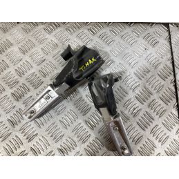 Coppia Pedalini Poggiapiedi passeggero Yamaha Tmax T-Max 500 dal 2008 al 2012  1750777476704