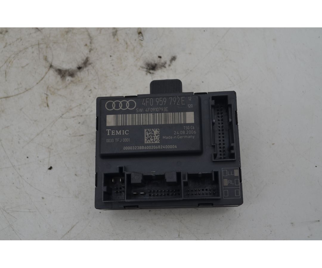 Centralina Porta Anteriore SX Audi A6 C6 Dal 2004 al 2009 Cod 4F0959792E  1762952768597