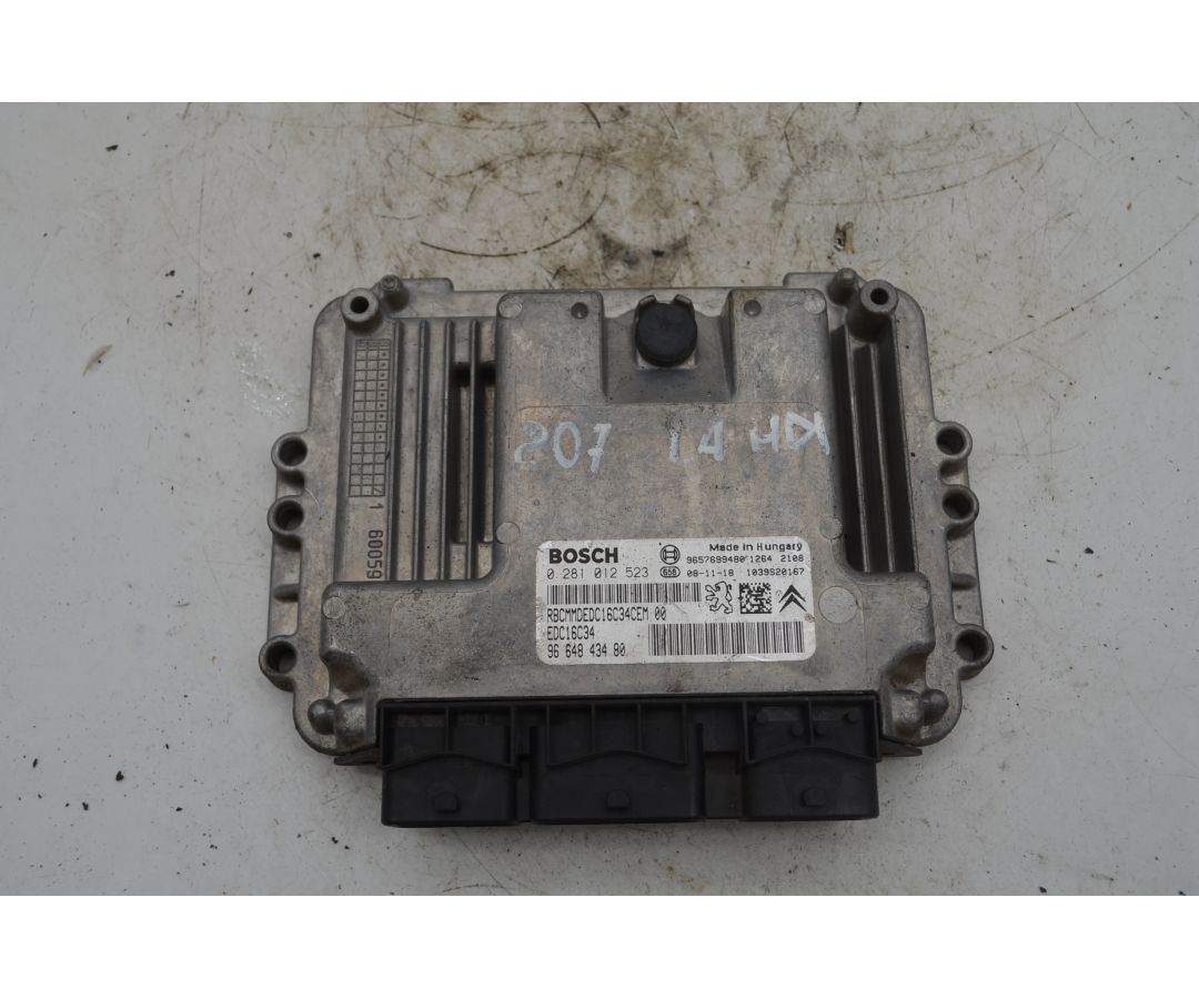 Centralina ECU Peugeot 207 Dal 2006 al 2015 Cod 0281012523  1763988453778