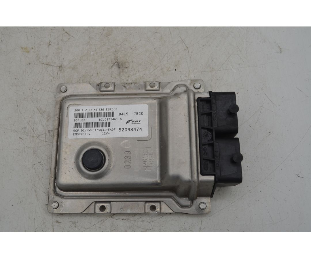 Centralina ECU Fiat 500 dal 2007 al 2014 Cod 52098474  1764589225108