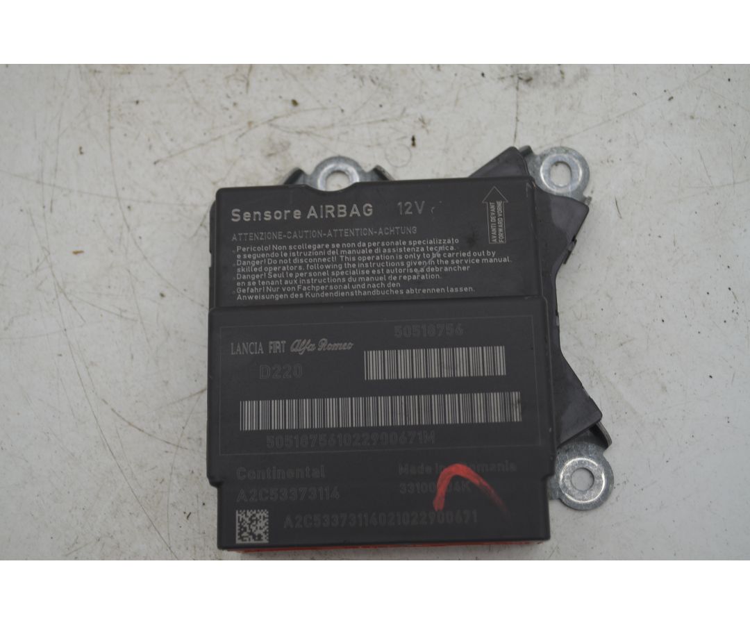 Centralina Airbag Alfa Romeo Mito Dal 2008 al 2011 Cod 50518756  1765796948453