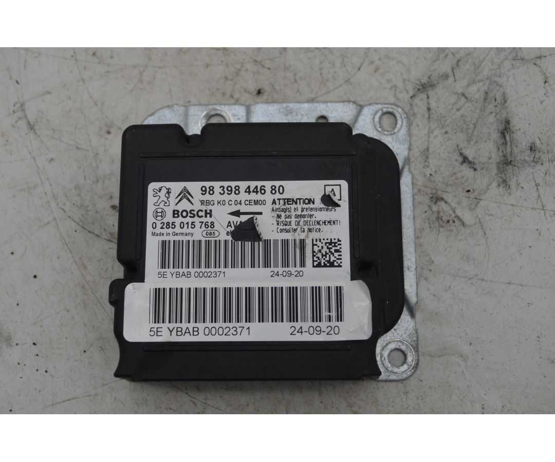 Centralina airbag Citroen Jumpy III Dal 2007 al 2016 Cod 9839844680  1768317870912