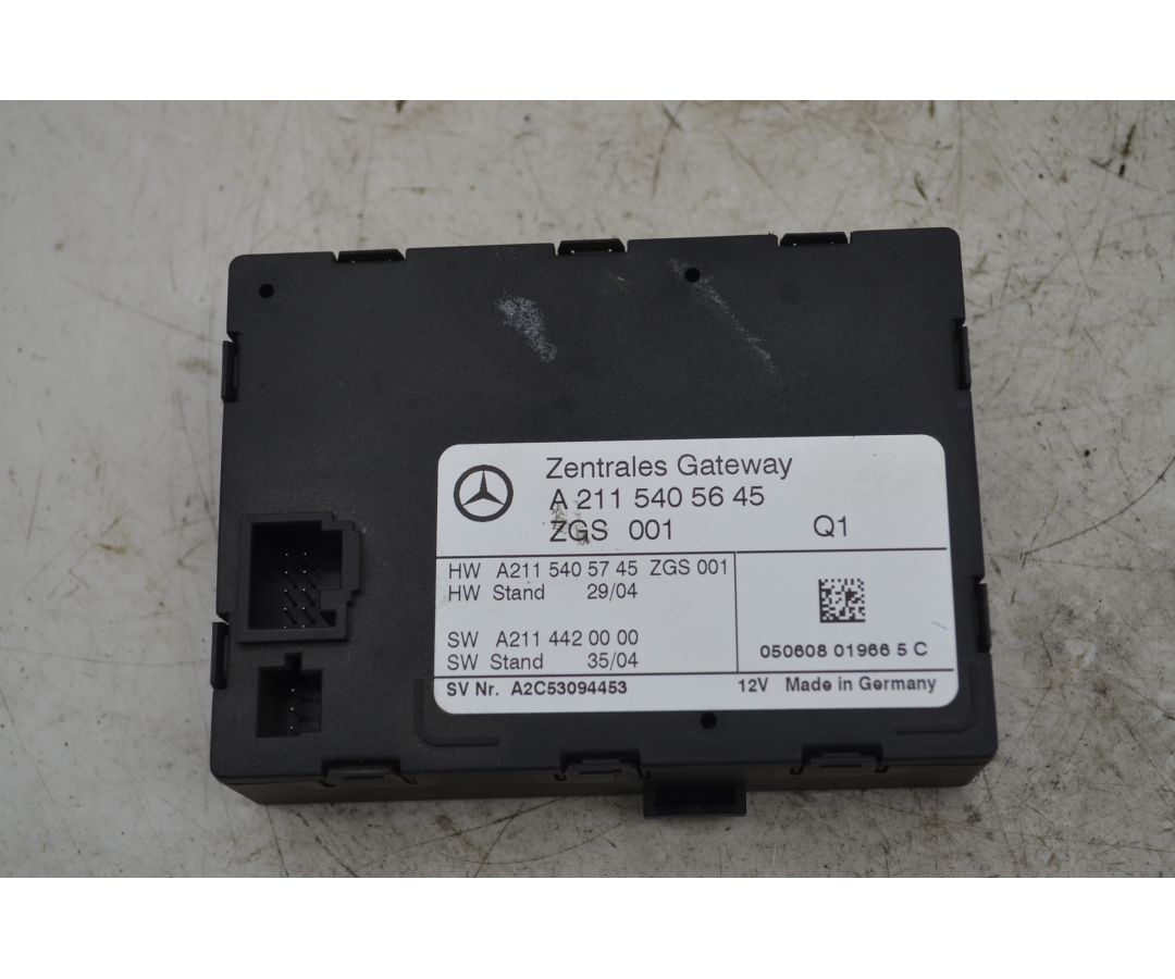 Centralina Gateway Centrale Mercedes Classe E W211 dal 2002 al 2009 Cod A2115405645  1768899590567