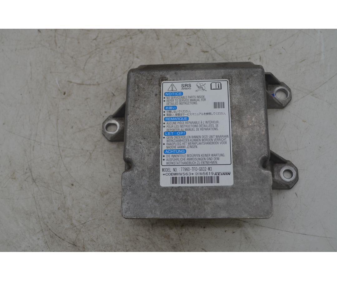 Centralina Airbag Honda Jazz dal 2008 al 2013 Cod 77960TF0G832M3  1769157912145