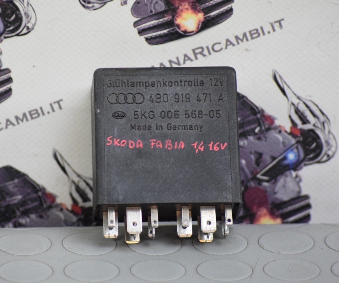 Relè controllo Luci Skoda Fabia 1.4 16V 74Kw '00-07 4B0919471A  2411111129951